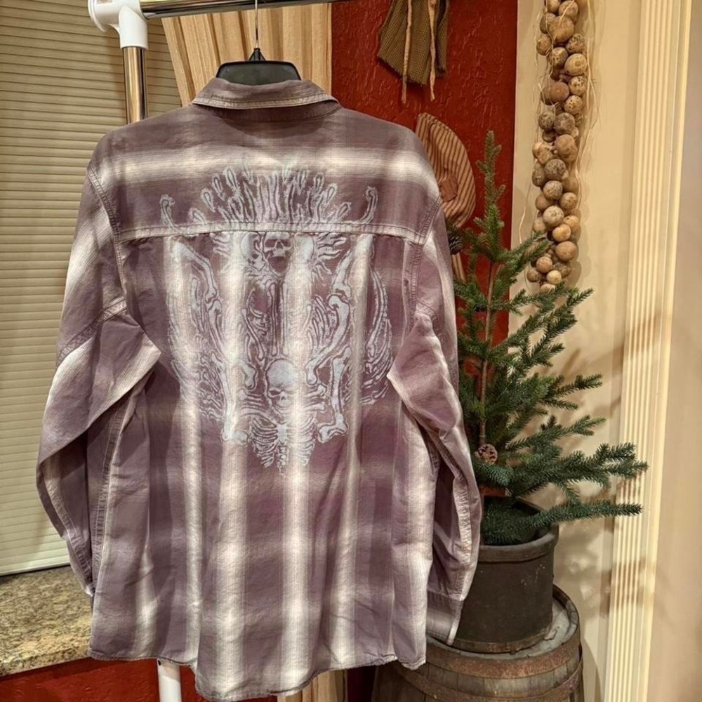 Harley-Davidson Men's Vintage Grunge Flannel.